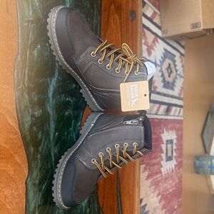 Eddie Bauer Kids Boots - Charcoal with Mustard Laces